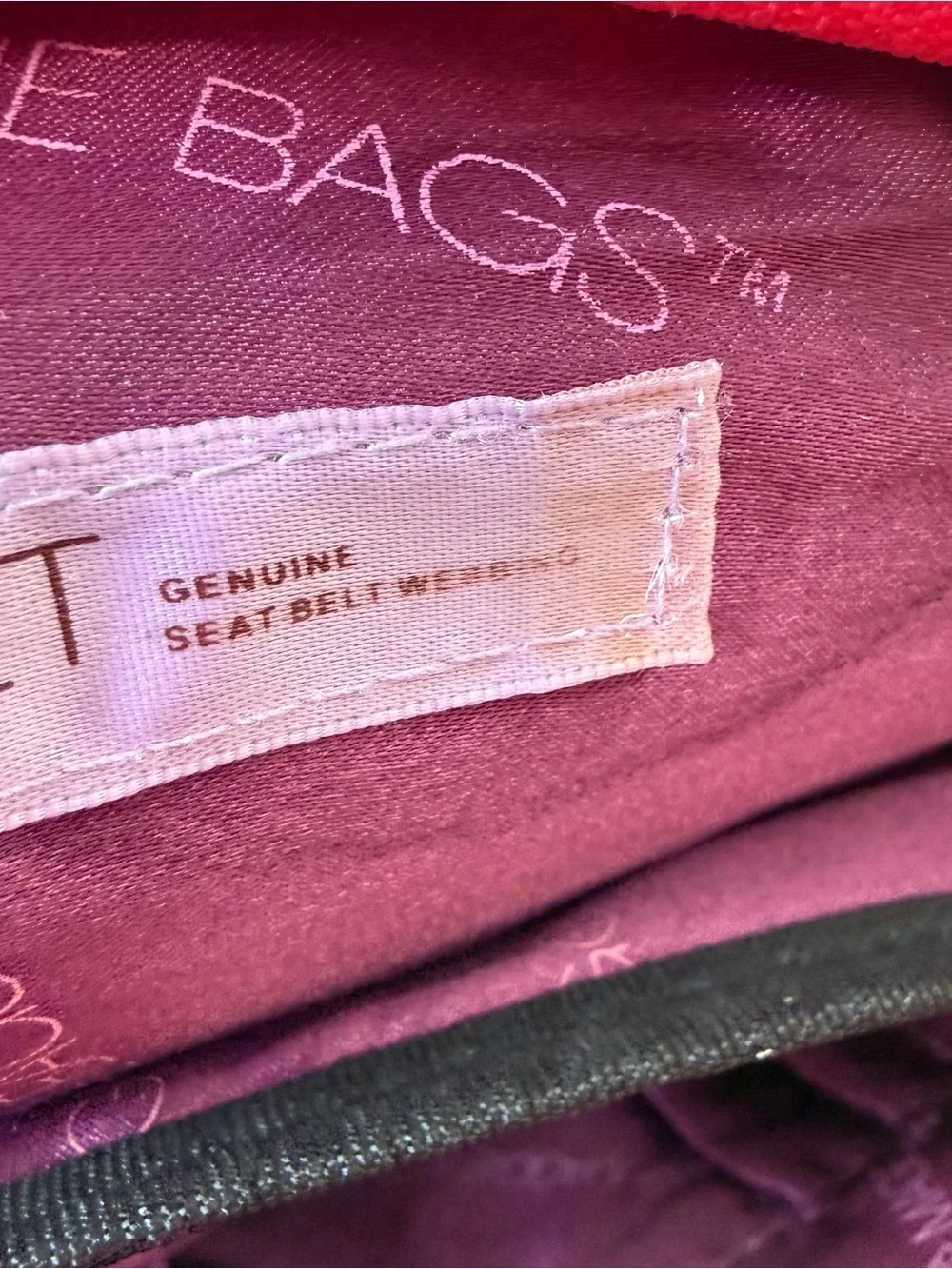 Maggie Bags Seatbelt Laptop Messenger Bag Deep Pink Woven Work Bag Travel Tote
